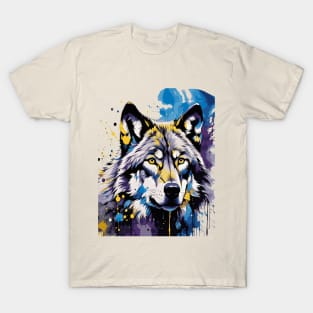 Ink Splatter Wolf T-Shirt